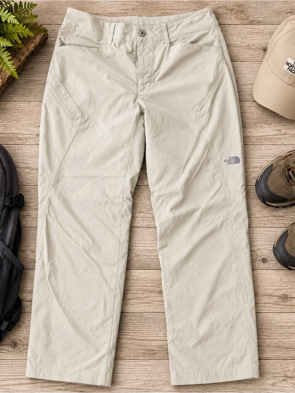 The North Face Men’s Hiking Pants Tan Beige Outdoor Trail Nylon Size 34 Regular